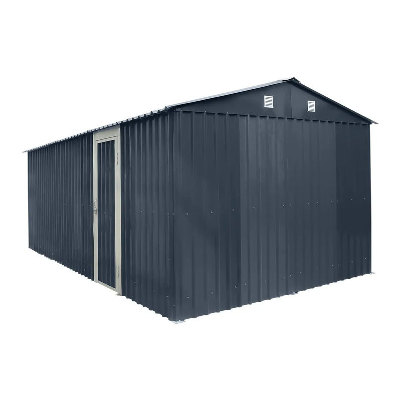 Pro Series 10' x 20' Metal Garage Shed with Double Front Doors and Side Entry Door, 8' Peak Height GMD-MS1020B