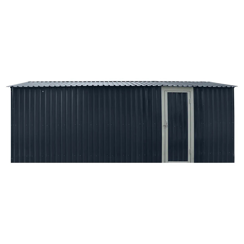 Pro Series 10' x 20' Metal Garage Shed with Double Front Doors and Side Entry Door, 8' Peak Height GMD-MS1020B