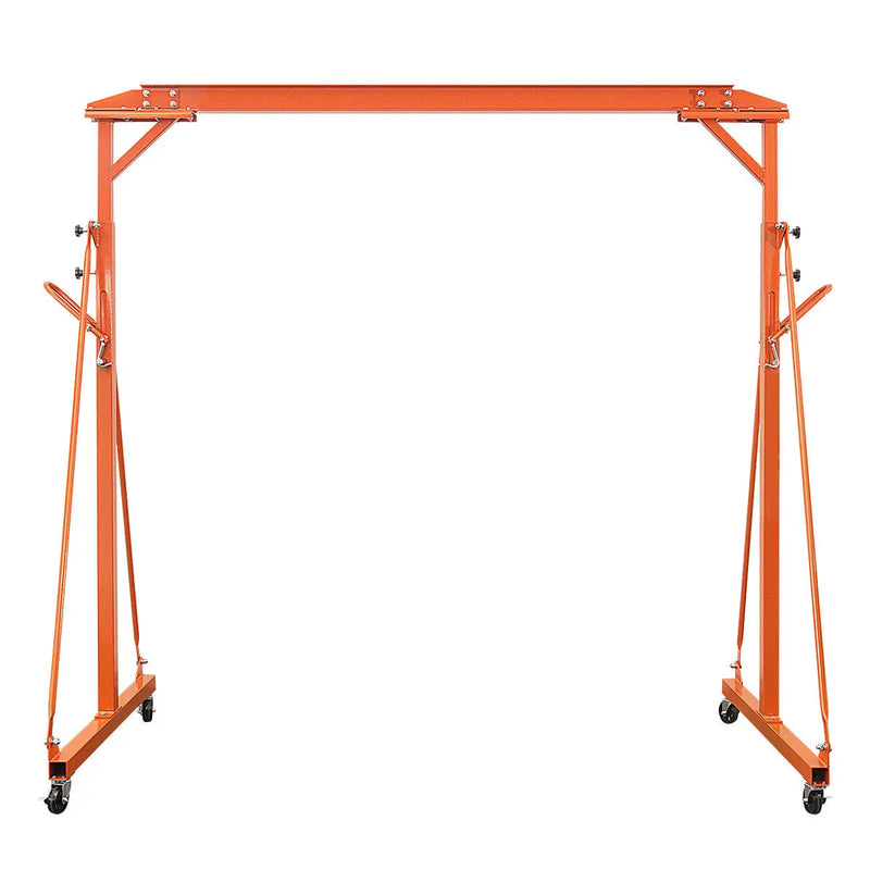 1100-lb Adjustable Height All-Steel Gantry Crane, Auto-Lock, 95" Min. Height, 142" Max. Height, Locking Swivel Caster Wheels, GMD-AGC06(Previously GMD-AGC05)
