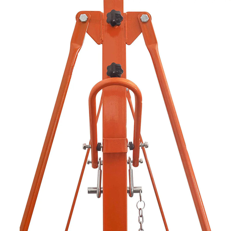 1100-lb Adjustable Height All-Steel Gantry Crane, Auto-Lock, 95" Min. Height, 142" Max. Height, Locking Swivel Caster Wheels, GMD-AGC06(Previously GMD-AGC05)
