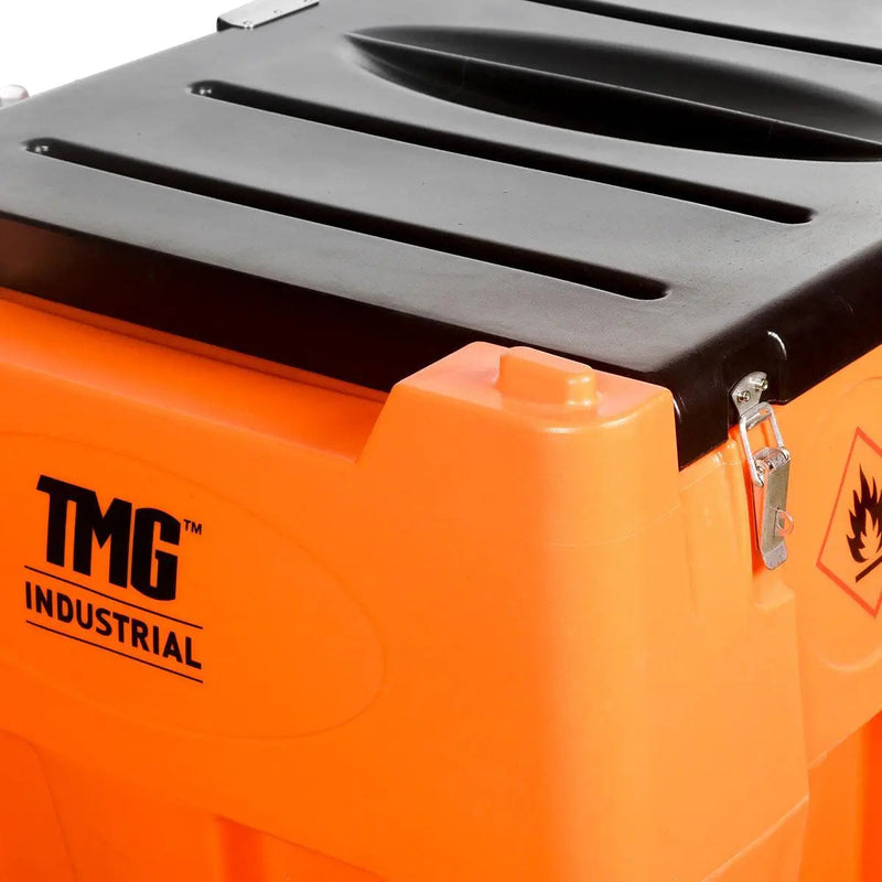 116 Gallon Diesel Poly Fuel Tank, Ratchet Strap Recesses, 15 GPM Fuel Pump, Lockable Lid, Reinforced Single Wall Design, GMD-DFT116