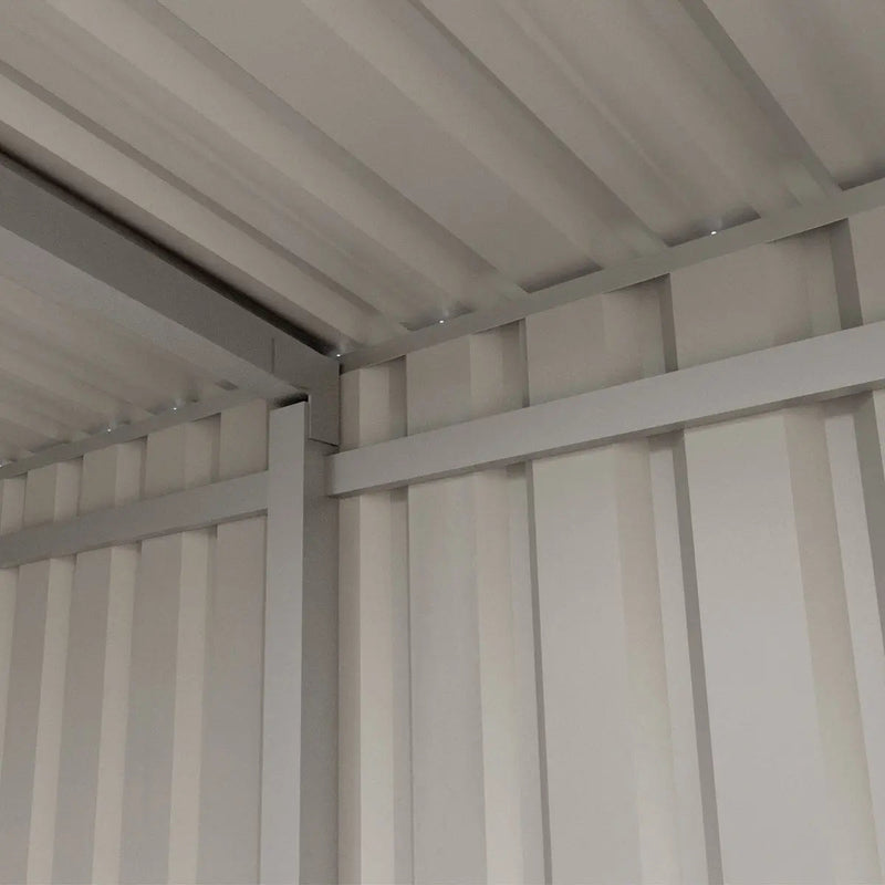 12' x 20' Galvanized Metal Livestock Shed, 240 Sq-Ft, 27 GA Corrugated Panels, Sliding Skid Mount, GMD-MS1220L