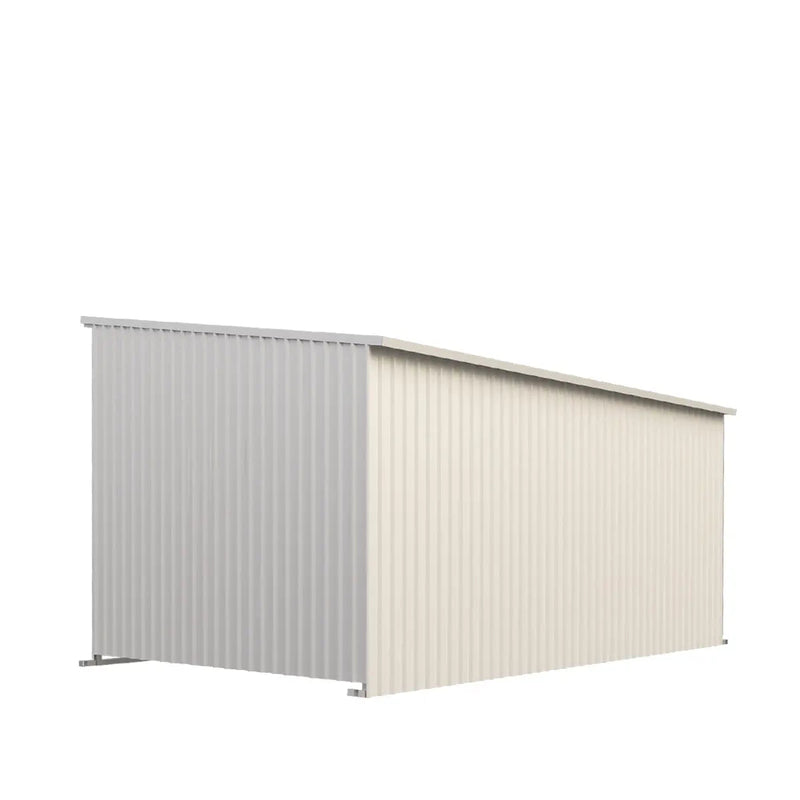 12' x 20' Galvanized Metal Livestock Shed, 240 Sq-Ft, 27 GA Corrugated Panels, Sliding Skid Mount, GMD-MS1220L