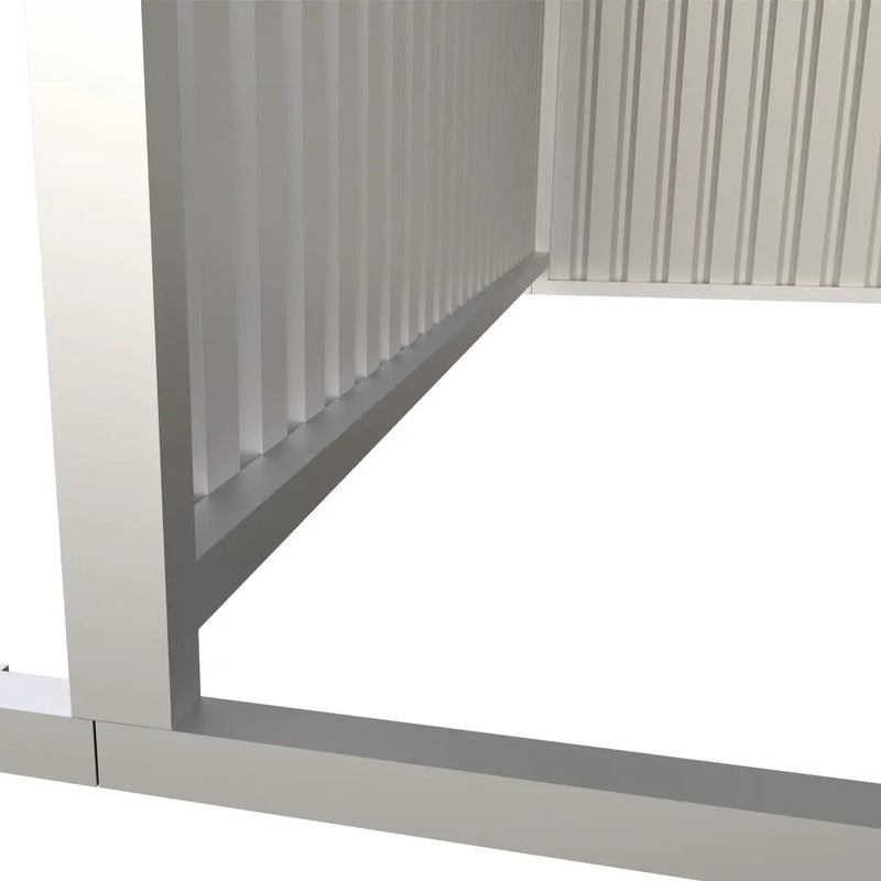 12' x 20' Galvanized Metal Livestock Shed, 240 Sq-Ft, 27 GA Corrugated Panels, Sliding Skid Mount, GMD-MS1220L