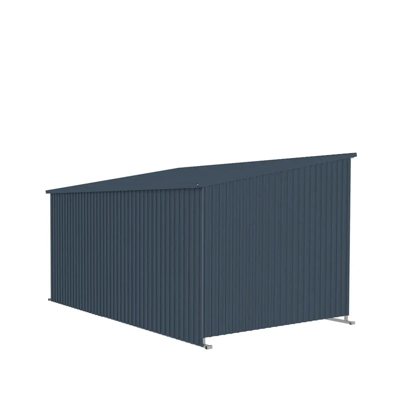 12' x 20' Galvanized Metal Livestock Shed, 240 Sq-Ft, 27 GA Corrugated Panels, Sliding Skid Mount, GMD-MSL1220