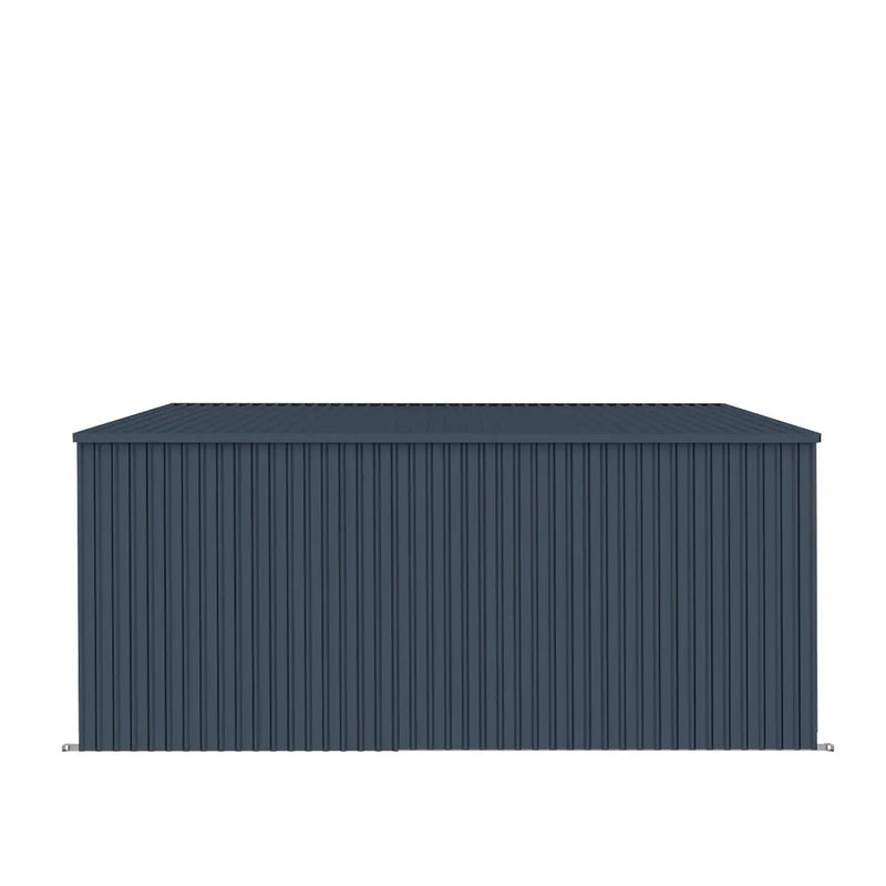 12' x 20' Galvanized Metal Livestock Shed, 240 Sq-Ft, 27 GA Corrugated Panels, Sliding Skid Mount, GMD-MSL1220