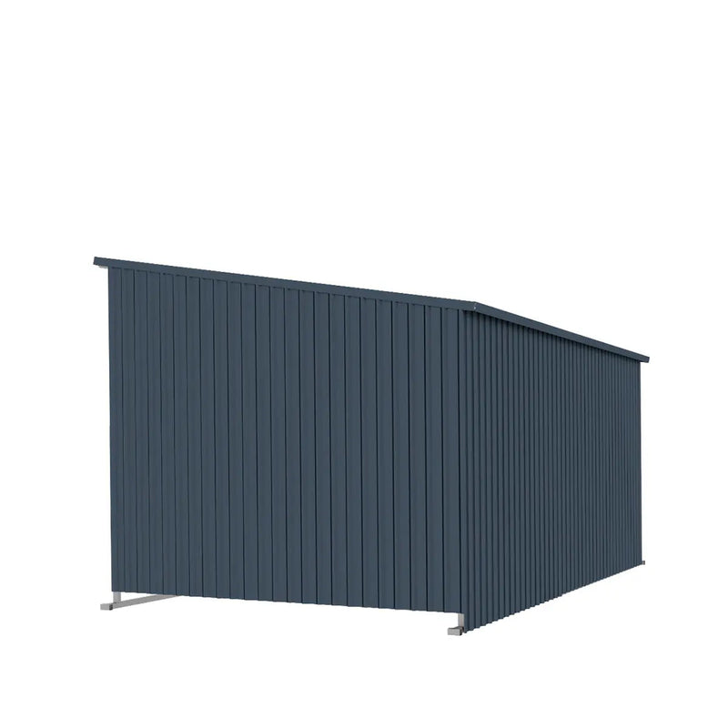 12' x 20' Galvanized Metal Livestock Shed, 240 Sq-Ft, 27 GA Corrugated Panels, Sliding Skid Mount, GMD-MSL1220