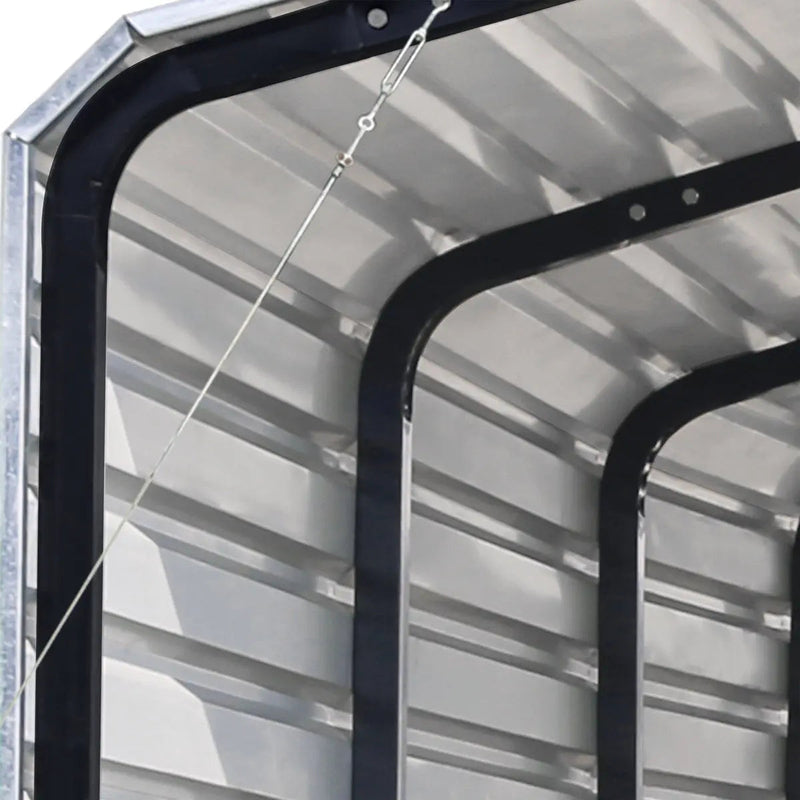 12' x 20' Metal Shed Carport with 8' Open Sidewalls, GMD-MSC1220