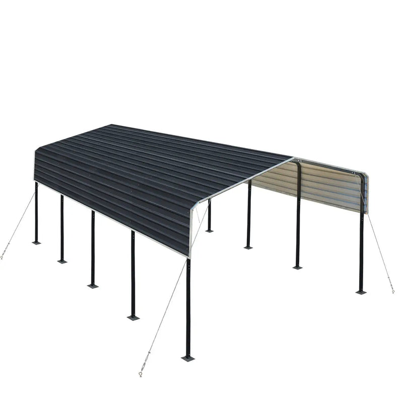 12' x 20' Metal Shed Carport with 8' Open Sidewalls, GMD-MSC1220