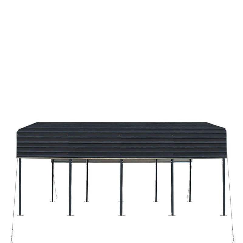 12' x 20' Metal Shed Carport with 8' Open Sidewalls, GMD-MSC1220