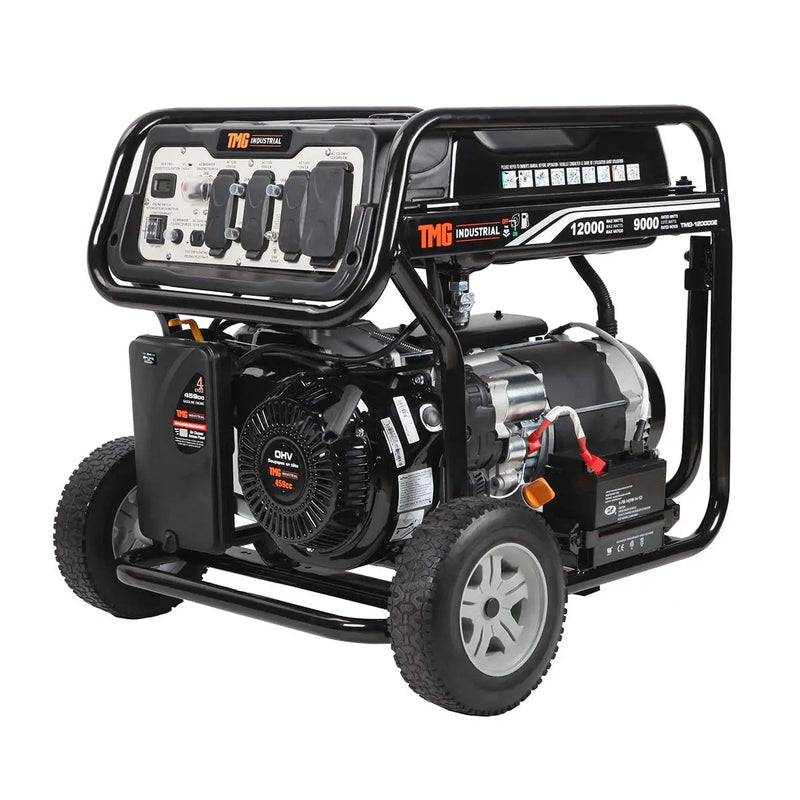 12,000 Watt Gasoline Generator, Electric Start, 7-Hour Run Time, 120V/240VAC, GMD-12000GE