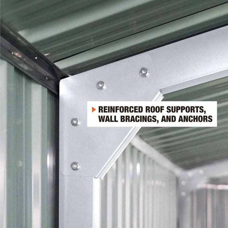 13' x 20' Metal Garage Shed with Double Front Doors, 7'9" Peak Height, Side Entry Door, 240 Sq-Ft Floor Space, GMD-MS1320A