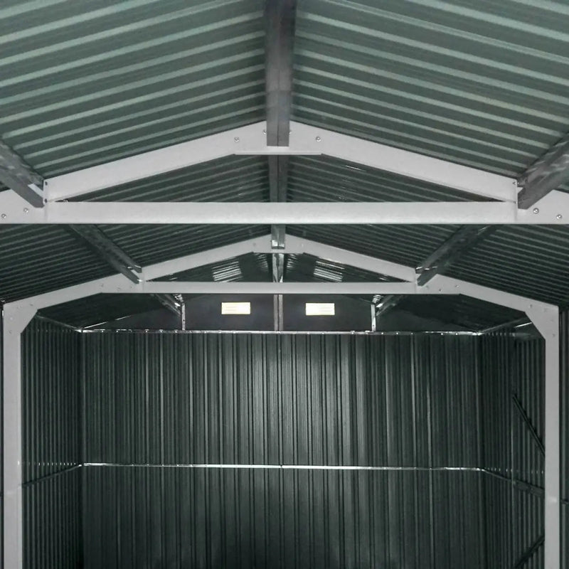 13' x 20' Metal Garage Shed with Double Front Doors, 7'9" Peak Height, Side Entry Door, 240 Sq-Ft Floor Space, GMD-MS1320A