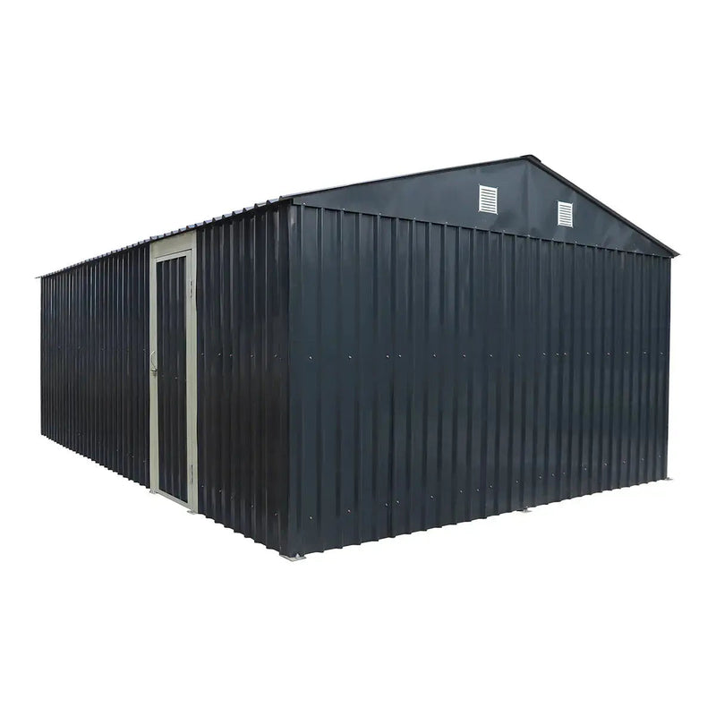 Pro Series 13' x 20' Metal Garage Shed with Double Front Doors and Side Entry Door, 8'6" Peak Height GMD-MS1320B