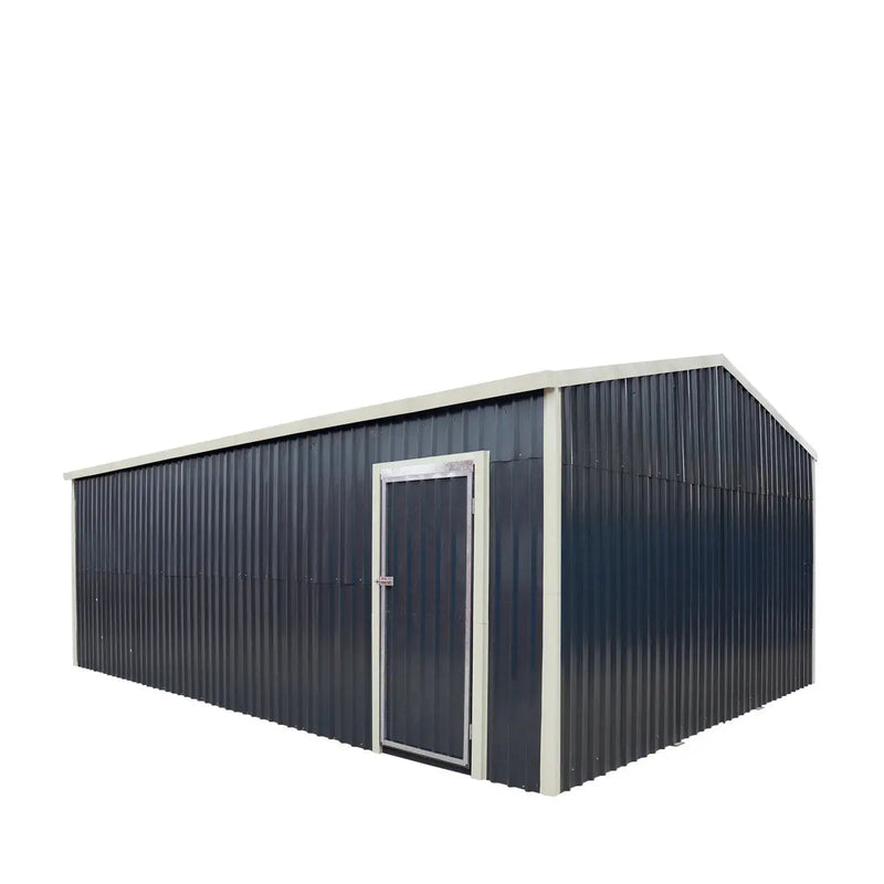 16' x 24' Metal Garage Shed with Double Front Doors, 10' Peak Height, Side Entry Door, 384 Sq-Ft Floor Space, GMD-MS1624