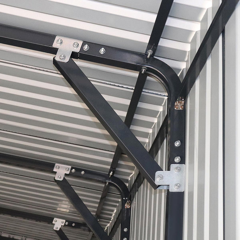 16' x 24' Metal Garage Shed with Swing Front & Side Doors, 10'6" Peak Height, GMD-MS1624A