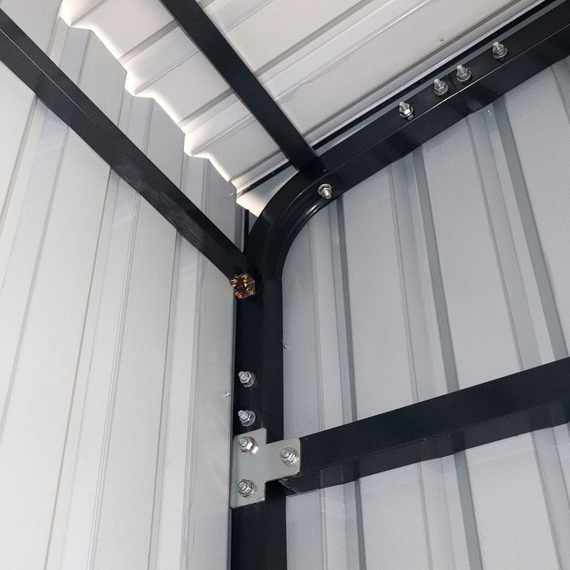 16' x 24' Metal Garage Shed with Swing Front & Side Doors, 10'6" Peak Height, GMD-MS1624A