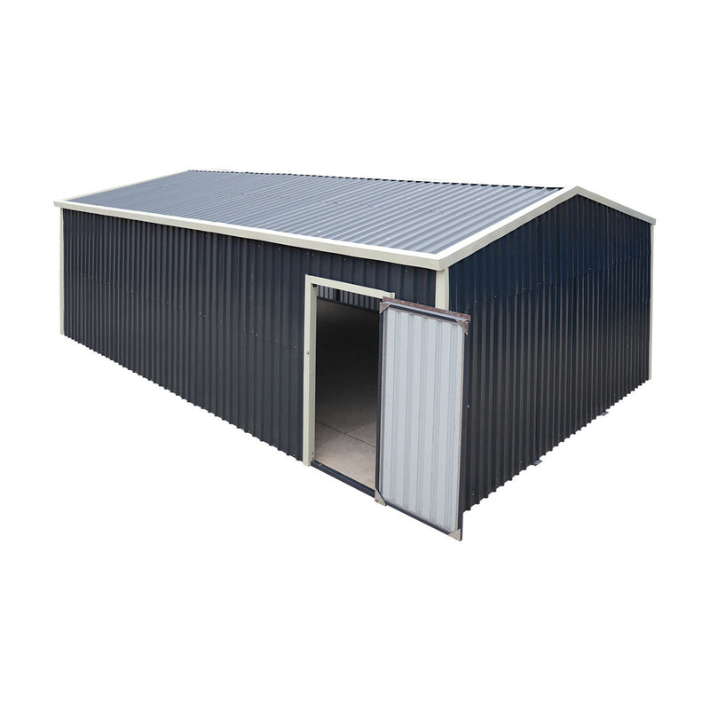 16' x 24' Metal Garage Shed with Swing Front & Side Doors, 10'6" Peak Height, GMD-MS1624A