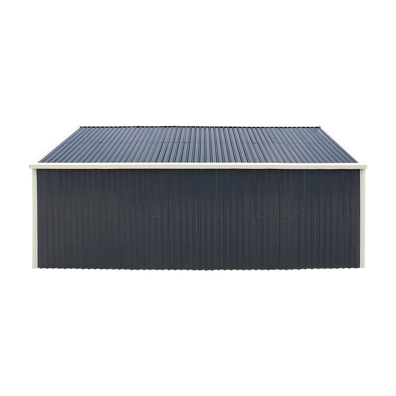 16' x 24' Metal Garage Shed with Swing Front & Side Doors, 10'6" Peak Height, GMD-MS1624A