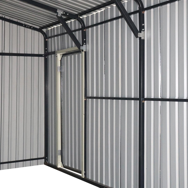 16' x 24' Metal Garage Shed with Swing Front & Side Doors, 10'6" Peak Height, GMD-MS1624A