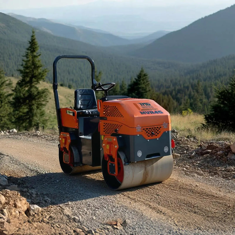 13.5 HP Ride-On Road Roller, 2 x 31-½" Wide & 21" Diameter Rollers, EPA Emissions Compliance, GMD-MVR45