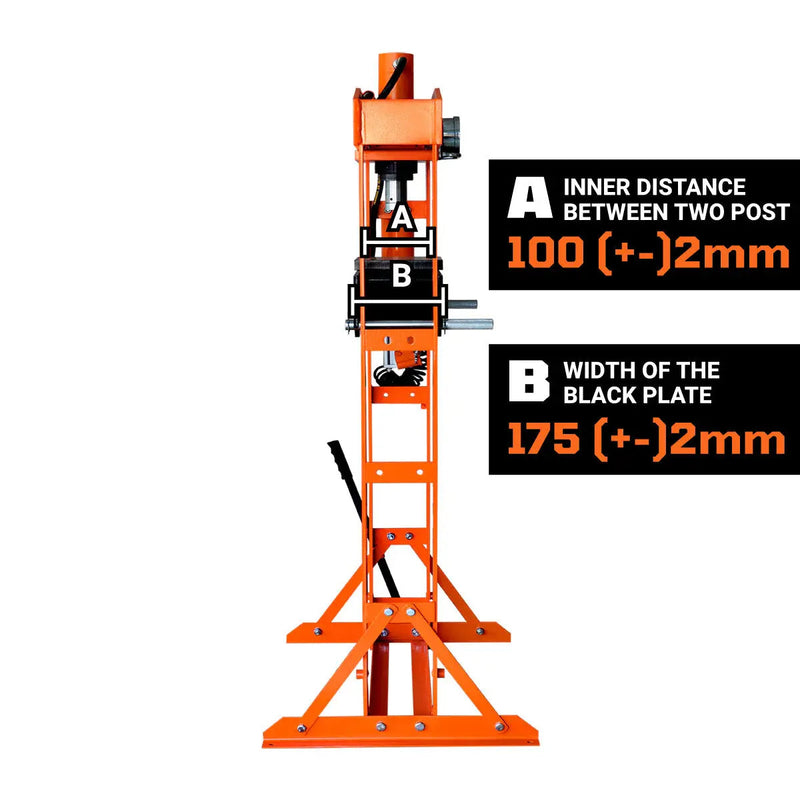 20 Ton Capacity Hydraulic Shop Press, Pneumatic & Manual Operation, 10 Bed Height Positions, GMD-ASP22