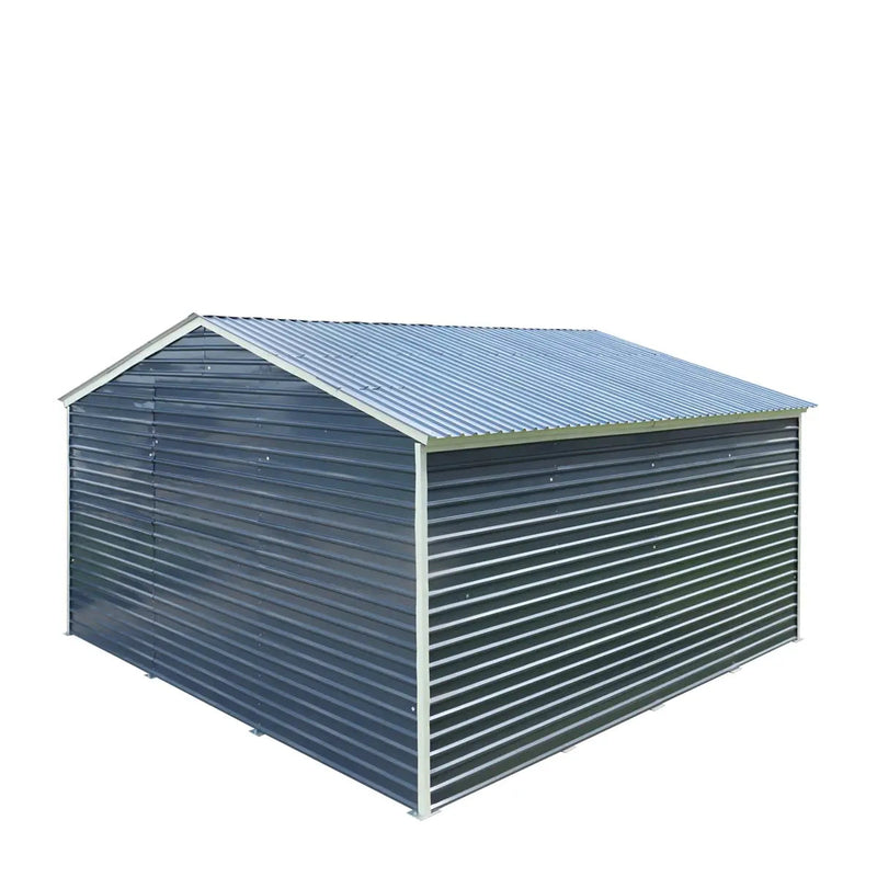 20' x 20' Metal Garage Shed, 9' High Double Front Doors, 13' Peak, 400 Sq-Ft GMD-MS2020