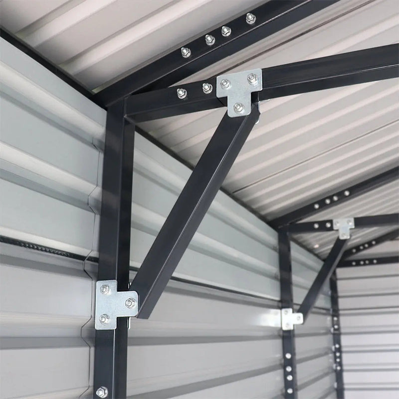 20' x 20' Metal Garage Shed, 9' High Double Front Doors, 13' Peak, 400 Sq-Ft GMD-MS2020