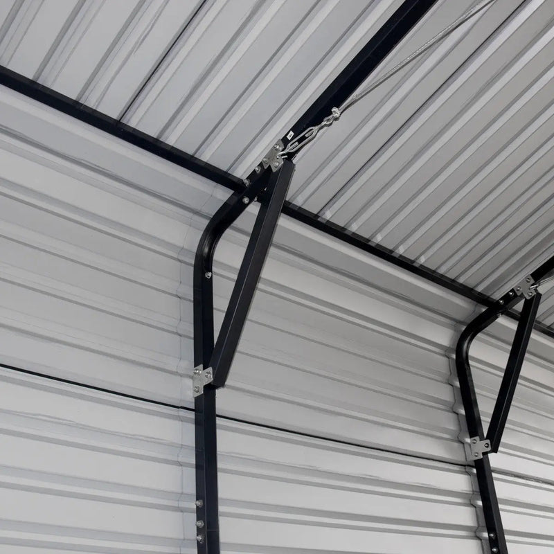 20' x 20' Metal Shed Carport, 10' Enclosed Sidewalls, 400 Sq-Ft, 27 GA Corrugated Panels, GMD-MSC2020F
