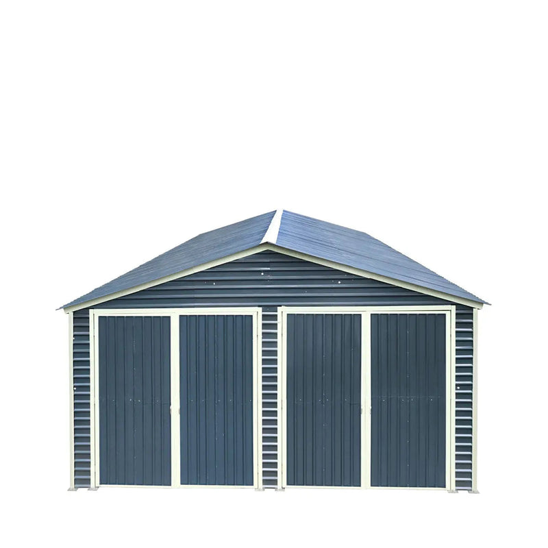20' x 30' Metal Garage Shed, 9' High Double Front Doors, 13' Peak, 600 Sq-Ft GMD-MS2030