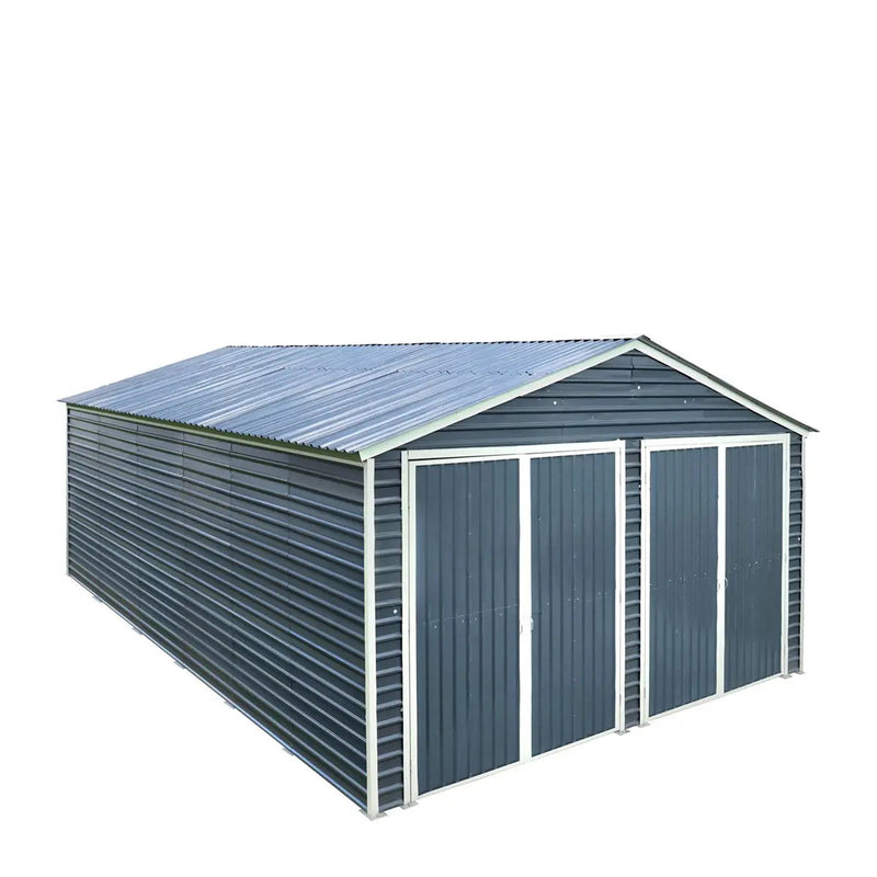 20' x 30' Metal Garage Shed, 9' High Double Front Doors, 13' Peak, 600 Sq-Ft GMD-MS2030