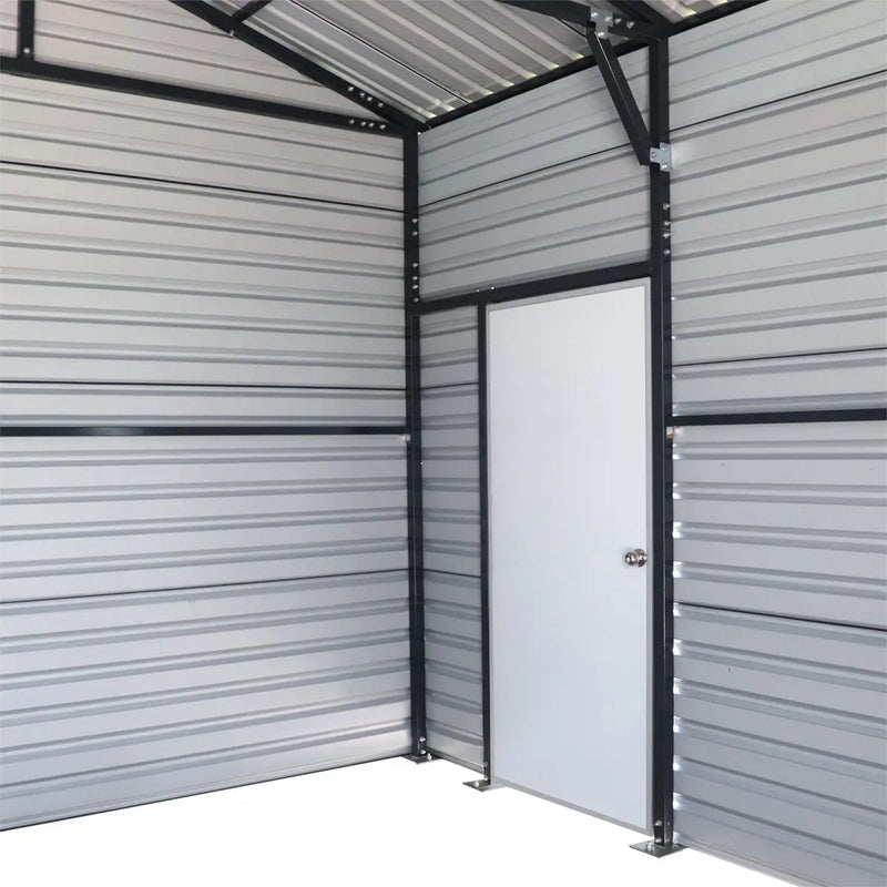 20' x 30' Metal Garage Shed, 9' High Double Front Doors, 13' Peak, 600 Sq-Ft GMD-MS2030