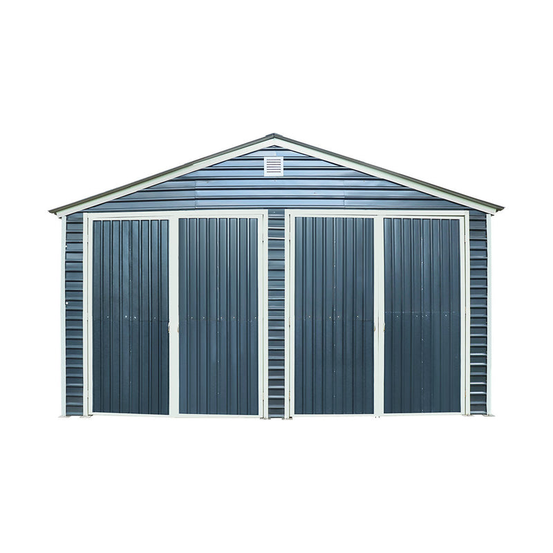 20' x 40' Metal Garage Shed, 9' High Double Front Doors, 13' Peak, 800 Sq-Ft GMD-MS2040