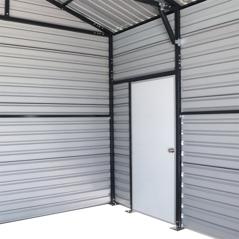 20' x 40' Metal Garage Shed, 9' High Double Front Doors, 13' Peak, 800 Sq-Ft GMD-MS2040