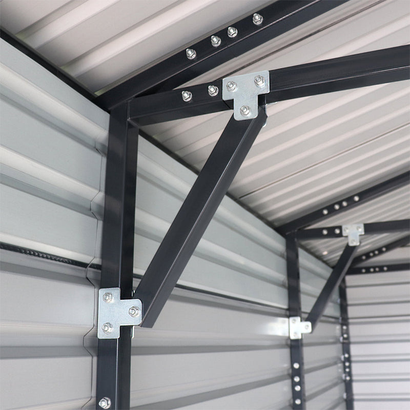 20' x 40' Metal Garage Shed, 9' High Double Front Doors, 13' Peak, 800 Sq-Ft GMD-MS2040
