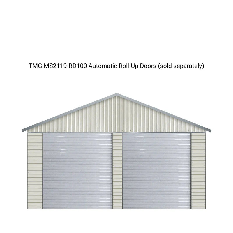 21' x 19' Double Garage Metal Shed with Side Entry Door (Discontinued – Replaced by GMD-MS2020, 2030)