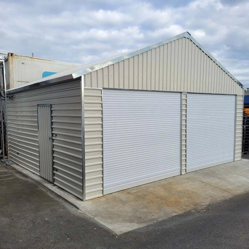 21' x 19' Double Garage Metal Shed with Side Entry Door (Discontinued – Replaced by GMD-MS2020, 2030)