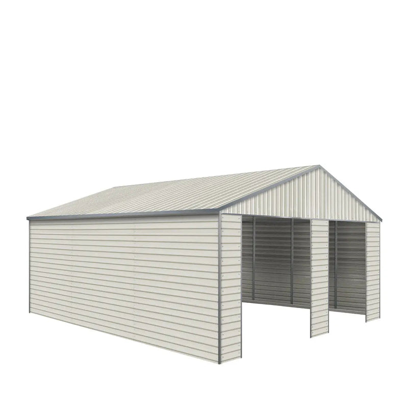21' x 19' Double Garage Metal Shed with Side Entry Door (Discontinued – Replaced by GMD-MS2020, 2030)