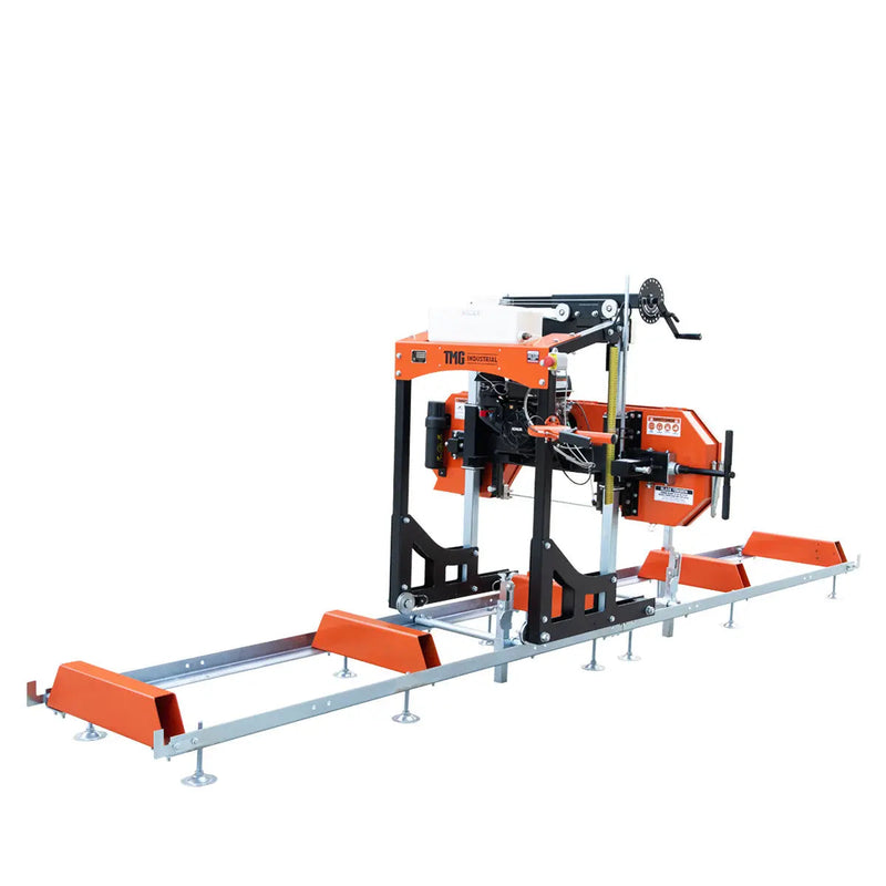 22" Portable Sawmill, 7 HP Kohler Command Pro Series Engine, 12' Log Length, 4-Post Carriage with Saw Head Anti-tip Locking, GMD-PSM22