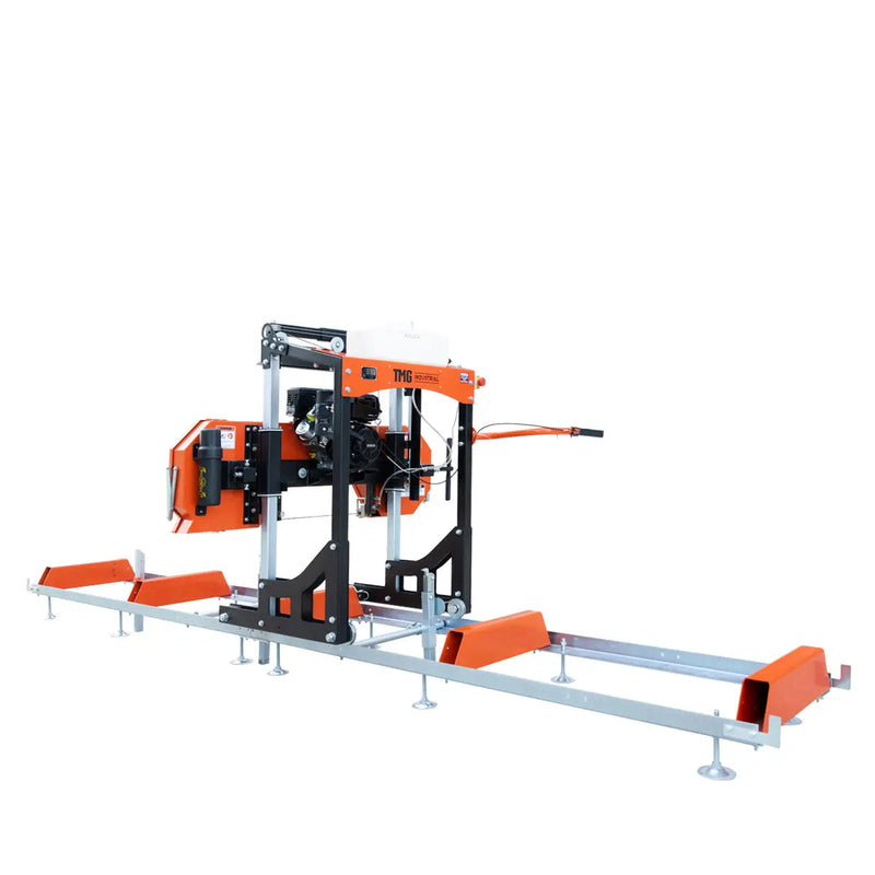 22" Portable Sawmill, 7 HP Kohler Command Pro Series Engine, 12' Log Length, 4-Post Carriage with Saw Head Anti-tip Locking, GMD-PSM22