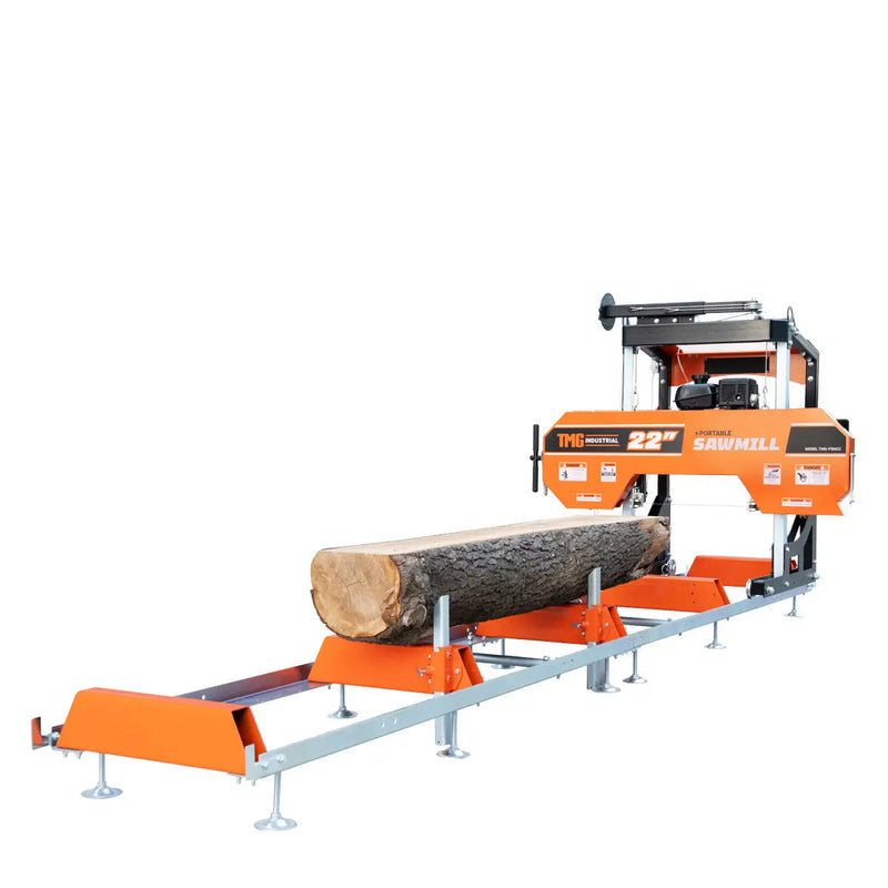 22" Portable Sawmill, 7 HP Kohler Command Pro Series Engine, 12' Log Length, 4-Post Carriage with Saw Head Anti-tip Locking, GMD-PSM22
