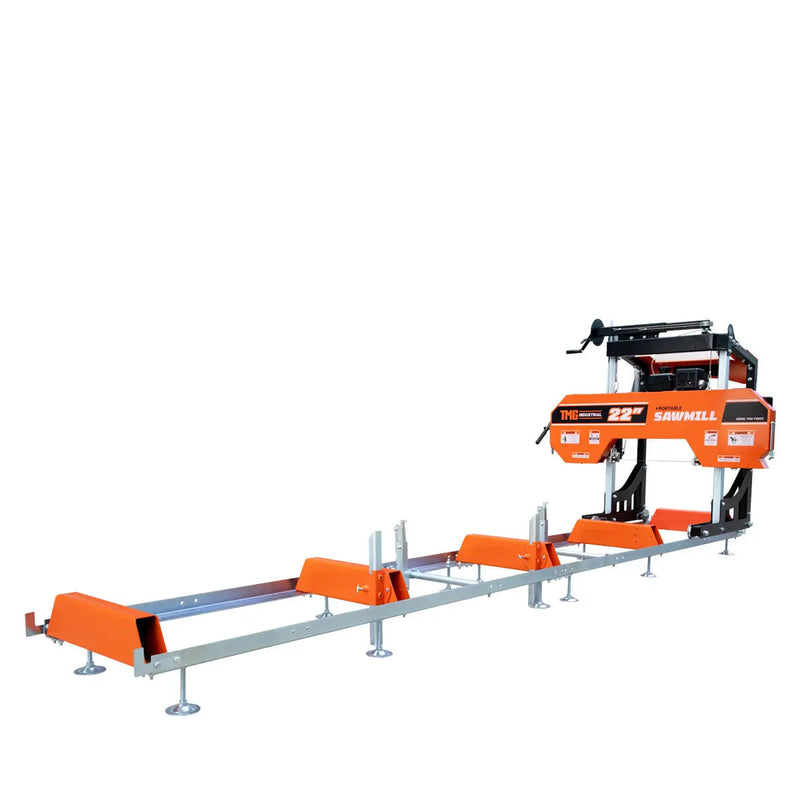 22" Portable Sawmill, 7 HP Kohler Command Pro Series Engine, 12' Log Length, 4-Post Carriage with Saw Head Anti-tip Locking, GMD-PSM22