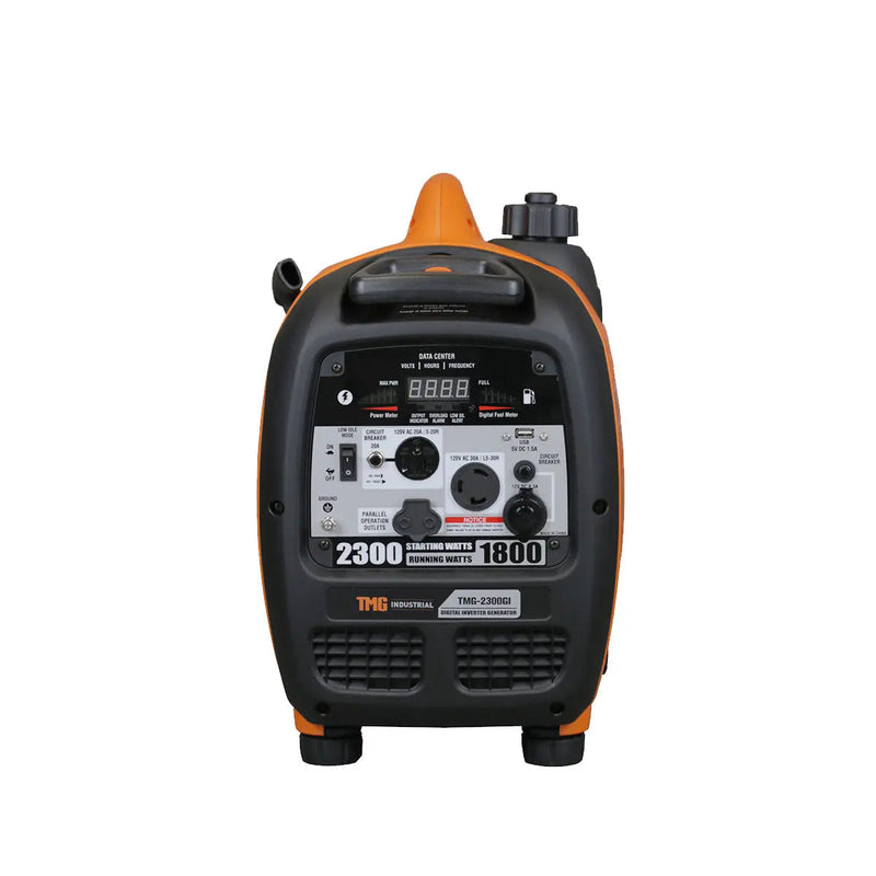 2300 Watt Digital Inverter Gasoline Generator, 79 cc OHV Engine, 6.5 Hour Run Time, 120/240 VAC, Telescopic Pull Handle, Parallel Cable Kit, GMD-2300GI