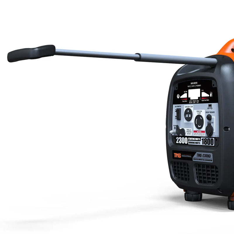 2300 Watt Digital Inverter Gasoline Generator, 79 cc OHV Engine, 6.5 Hour Run Time, 120/240 VAC, Telescopic Pull Handle, Parallel Cable Kit, GMD-2300GI