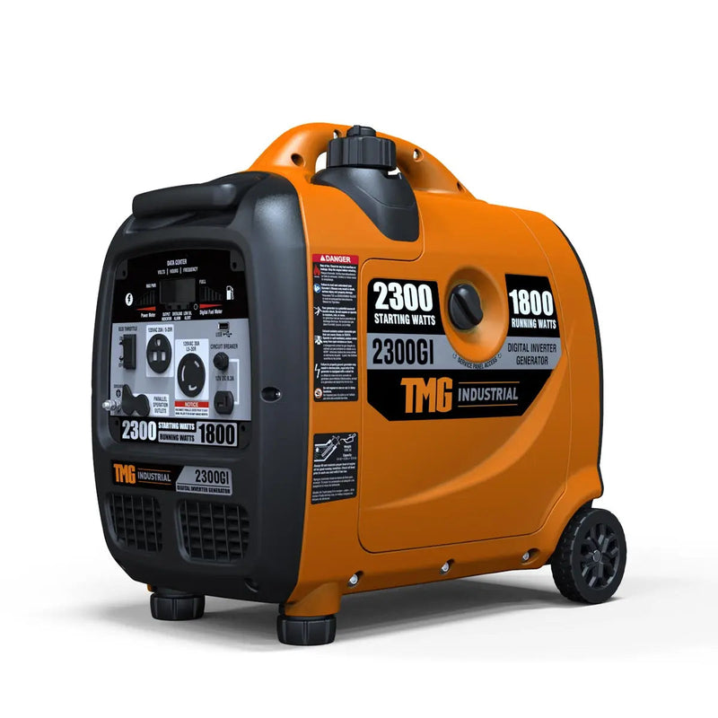 2300 Watt Digital Inverter Gasoline Generator, 79 cc OHV Engine, 6.5 Hour Run Time, 120/240 VAC, Telescopic Pull Handle, Parallel Cable Kit, GMD-2300GI