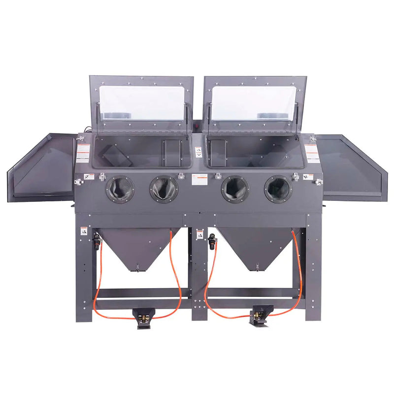 235 Gallon/880L Commercial Cabinet Sandblaster, Dual Station Side-by-Side, Vacuum System, Oversized Window GMD-ABC88