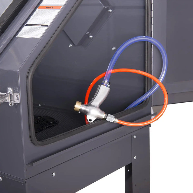 235 Gallon/880L Commercial Cabinet Sandblaster, Dual Station Side-by-Side, Vacuum System, Oversized Window GMD-ABC88