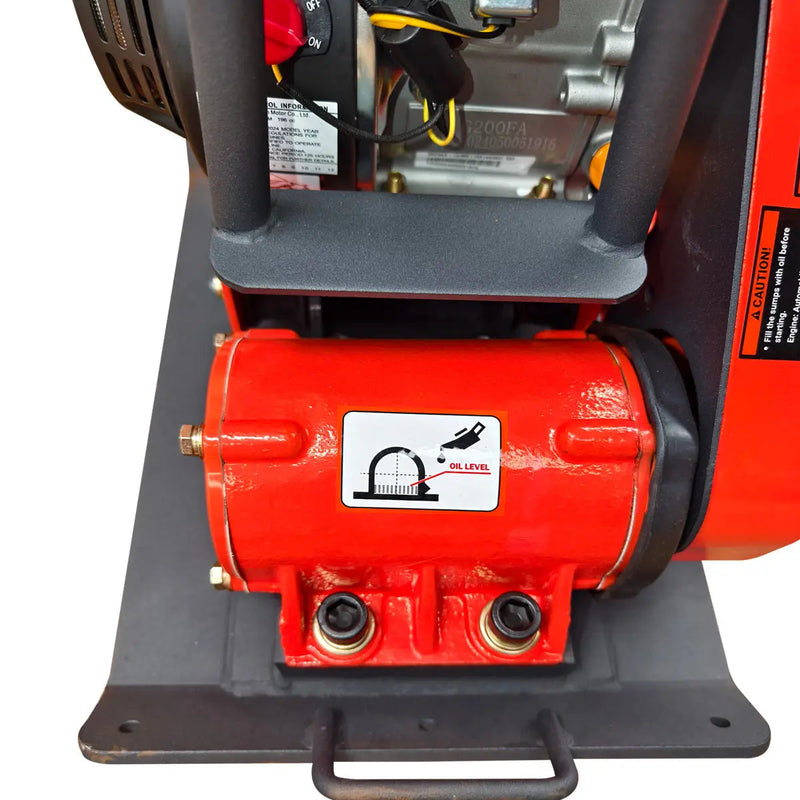 2380 Lbs Heavy-Duty Plate Compactor, 6.5 HP Loncin G200F Engine, 8" Compaction Depth, GMD-PC60