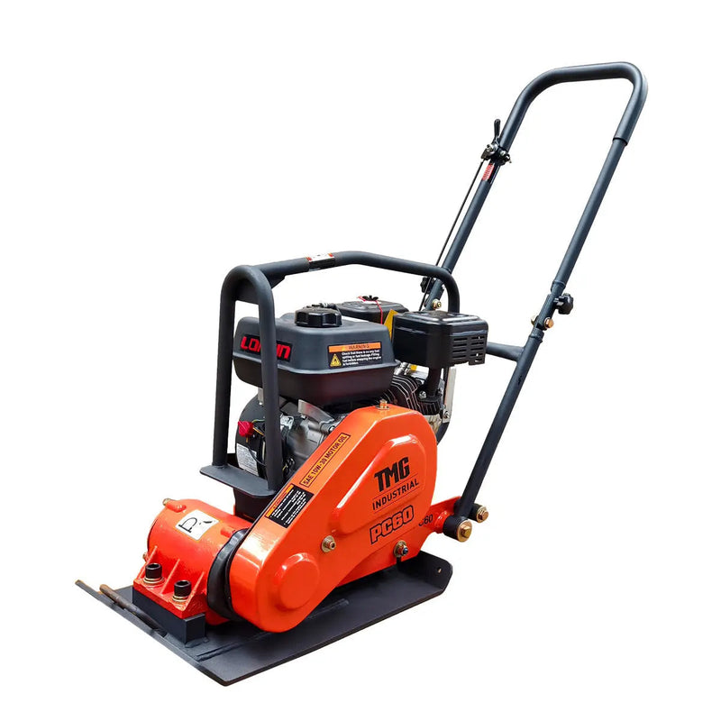 2380 Lbs Heavy-Duty Plate Compactor, 6.5 HP Loncin G200F Engine, 8" Compaction Depth, GMD-PC60