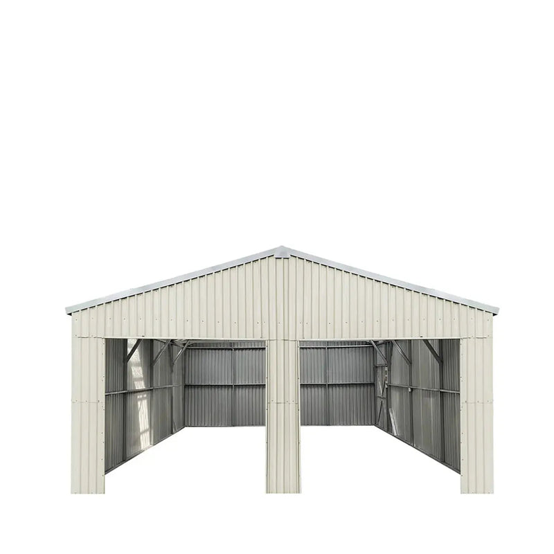 25' x 25' Double Garage Metal Barn Shed with Side Entry Door (Discontinued – Replaced by GMD-MS2030, MS2630)